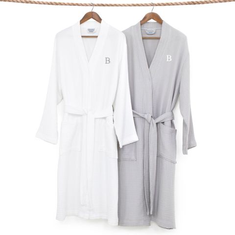 100% Turkish Cotton Sumptuous Muslin Bathrobe