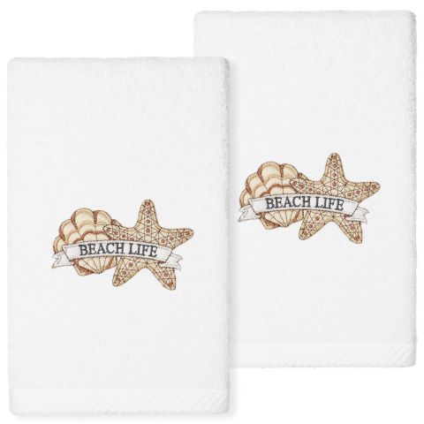 Tides Embroidered Towel
