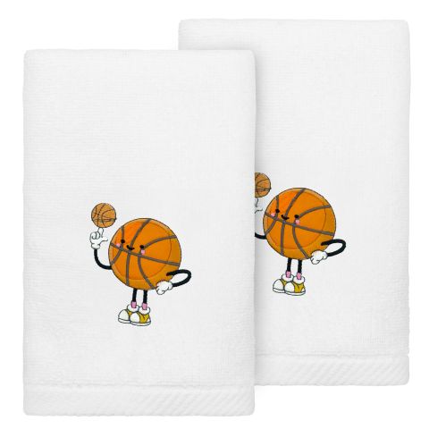 Basketball Player - Embroidered Luxury 100% Turkish Cotton Hand Towels (Set of 2)