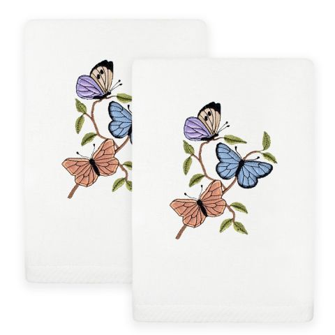 Spring Flurry Embroidered Towel