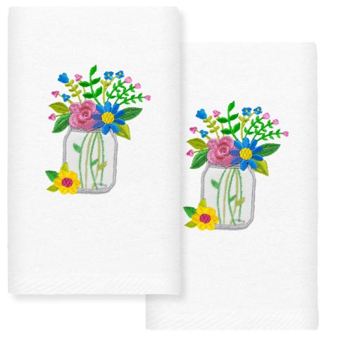 Festoon Embroidered Towel