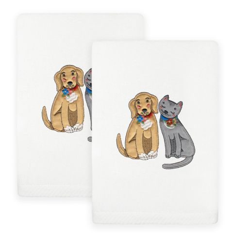 Spring Best Friends Embroidered Towel
