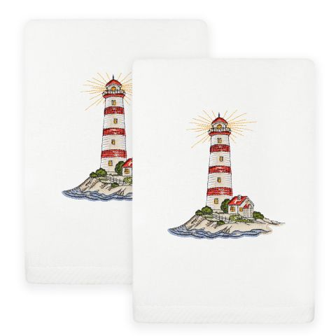 Summer Sea Breeze Embroidered Towel