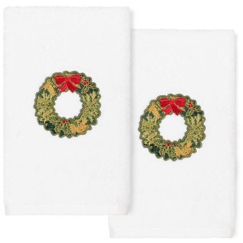 Christmas Frills Embroidered Towel
