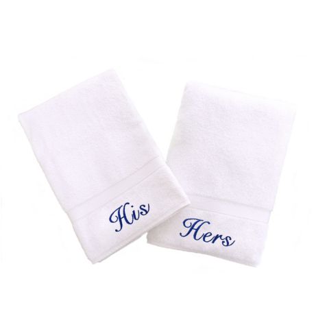 Gentleman & Lady Hand Towel Set of 2